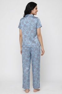 Zivame Satin Pyjama Set - Glacier Lake — thumbnail 3